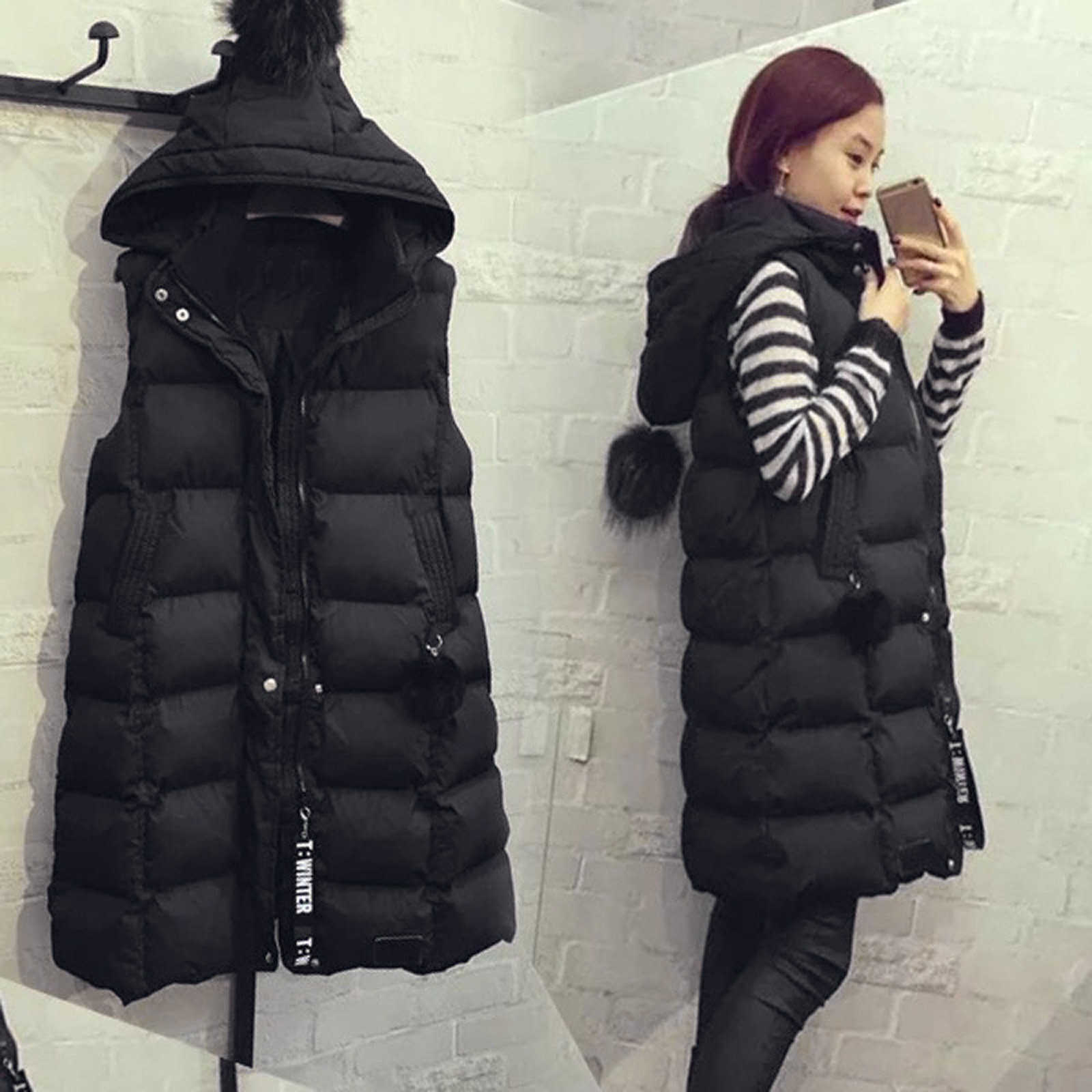 Autumn Winter Vest Women chalecos para mujer Plus Size Waistcoat Gilet Jacket Coat Fashion Outwear Tops chaleco 210819