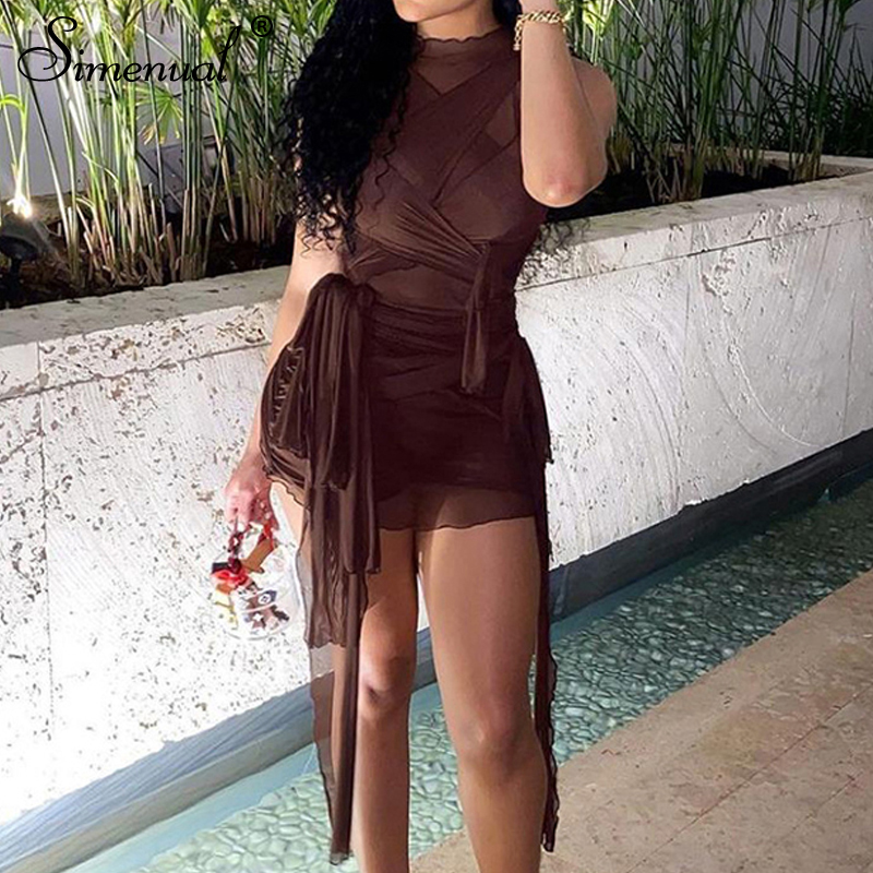 Simenual Bandage Wrapped Mesh Bodycon Dresses Sleeveless Women Hollow Out Sexy Partywear Mini Dress Midnight Fashion Clothing, Black
Simenual Bandage Wrapped Mesh Bodycon Dresses Sleeveless Women Hollow Out Sexy Partywear Mini Dress Midnight Fashion Clothing, Black