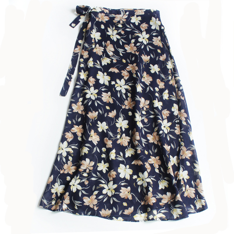 Tulle Skirt Black Harajuku Pleated Korean Long High Waist Streetwear Bohemian Floral A-Line 210428