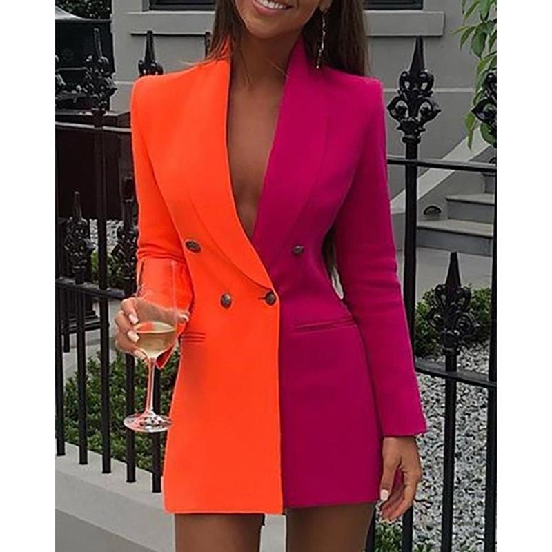 Women' Suits & Blazers Long Blazer Women 2021 Office Lady Patchwork Jacket Female For Autumn Sleeve And Jackets Coat, Black
Women' Suits & Blazers Long Blazer Women 2021 Office Lady Patchwork Jacket Female For Autumn Sleeve And Jackets Coat, Black