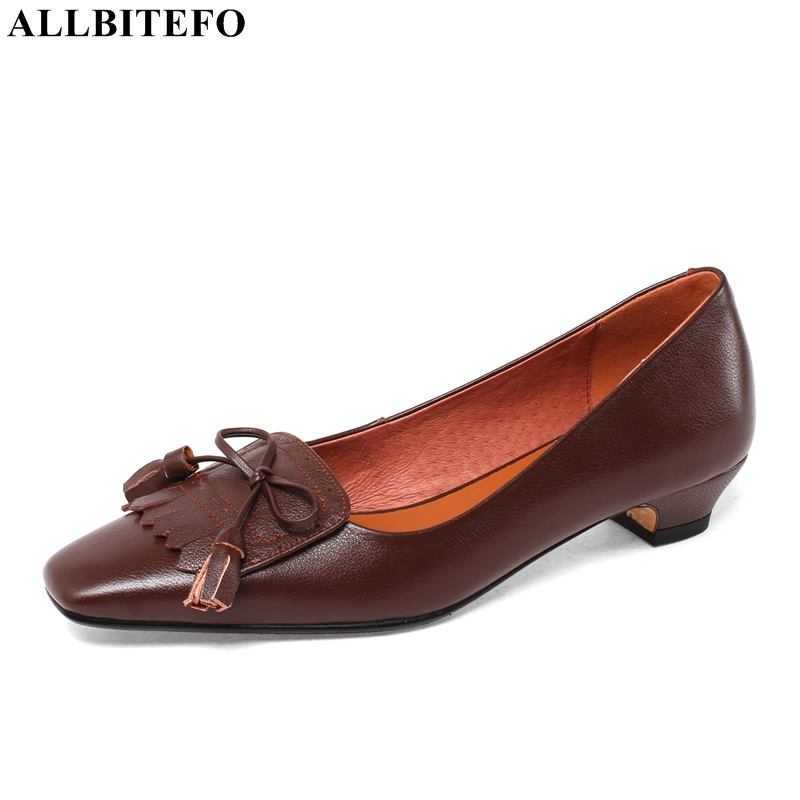 ALLBITEFO tassels design natural genuine leather women heels spring thick heel fashion leisure street low heel shoes high heels 210611, As picture
ALLBITEFO tassels design natural genuine leather women heels spring thick heel fashion leisure street low heel shoes high heels 210611, As picture