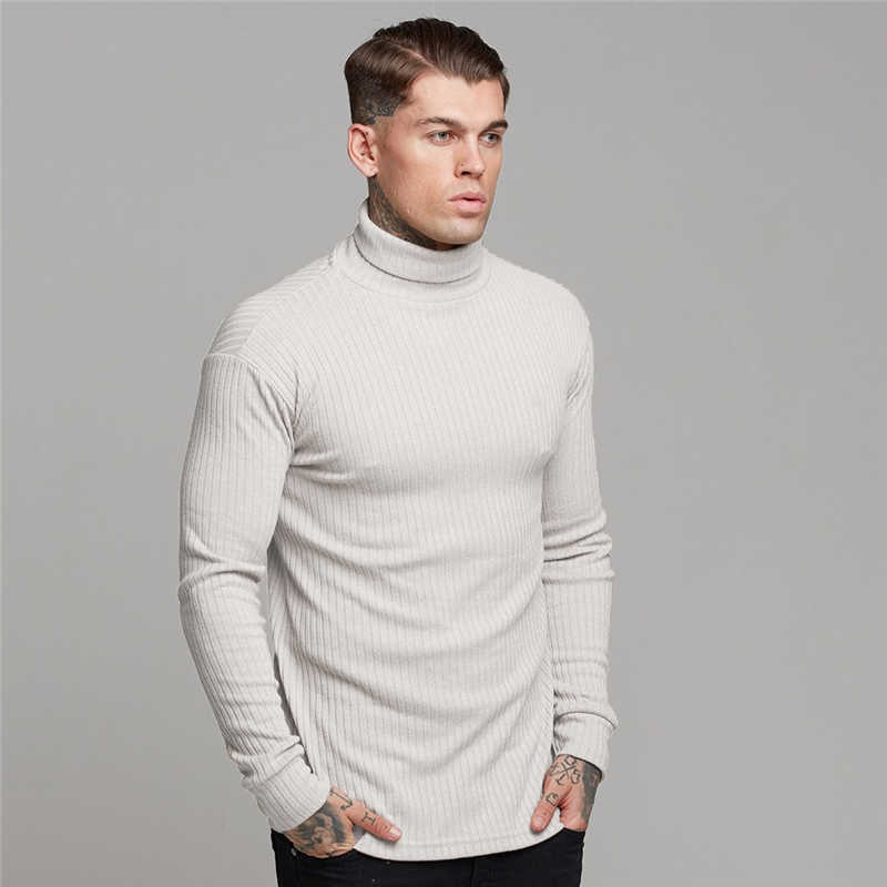 Fashion Winter Sweater Men Warm Turtleneck Mens Sweaters Slim Fit Pullover Men Classic Sweter Men Knitwear Pull Homme 210818