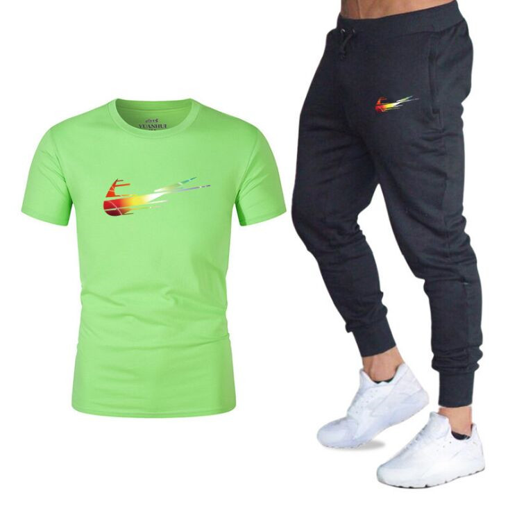 2021 Summer Fashion Leisure brand Men's Tracksuit Sportswear Track Suits Male Sweatsuit Short Sleeves T shirt 2 piece set S-XXL
2021 Summer Fashion Leisure brand Men's Tracksuit Sportswear Track Suits Male Sweatsuit Short Sleeves T shirt 2 piece set S-XXL