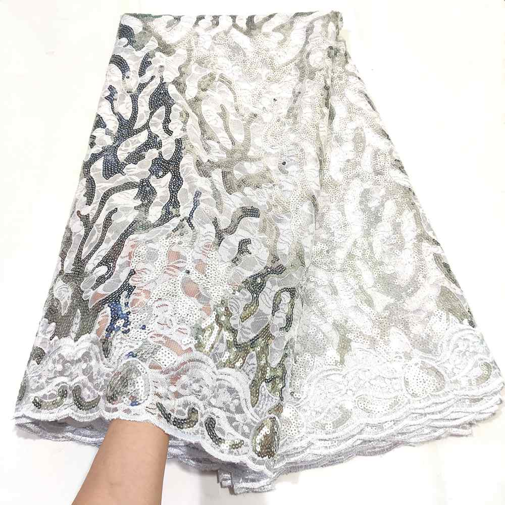 White Sequin Embroidery French Mesh Lace Fabric Material 2021 Latest African Women Dress Nigerian Tulle Net Laces Fabrics 5 Yards
White Sequin Embroidery French Mesh Lace Fabric Material 2021 Latest African Women Dress Nigerian Tulle Net Laces Fabrics 5 Yards