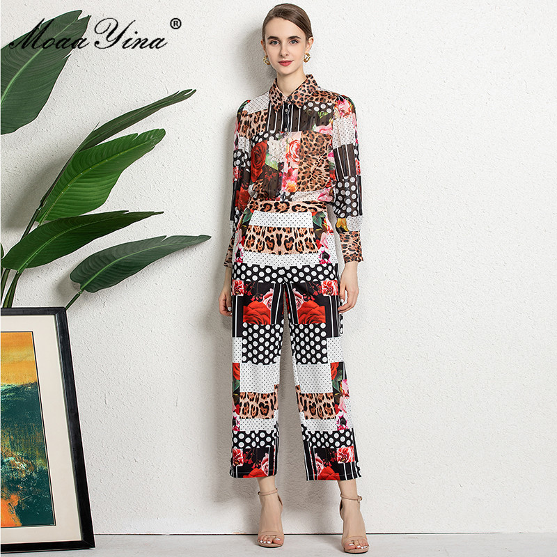 Fashion Designer Summer Floral print Vintage Set Women Long sleeve Loose Shirts and Midi Pants Two Pieces Suit 210524, Multi
Fashion Designer Summer Floral print Vintage Set Women Long sleeve Loose Shirts and Midi Pants Two Pieces Suit 210524, Multi