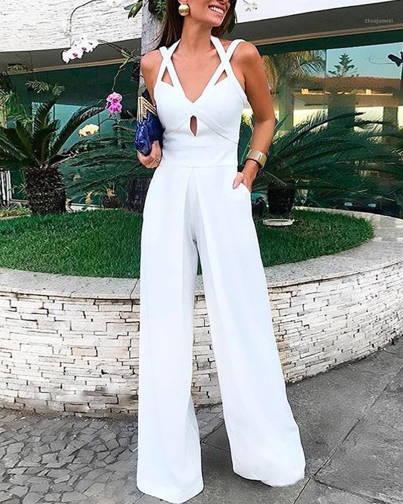 Women' Jumpsuits & Rompers Office Lady Elegant Hollow Out White Jumpsuit Sexy Cutout Crisscross Bandage
Women' Jumpsuits & Rompers Office Lady Elegant Hollow Out White Jumpsuit Sexy Cutout Crisscross Bandage