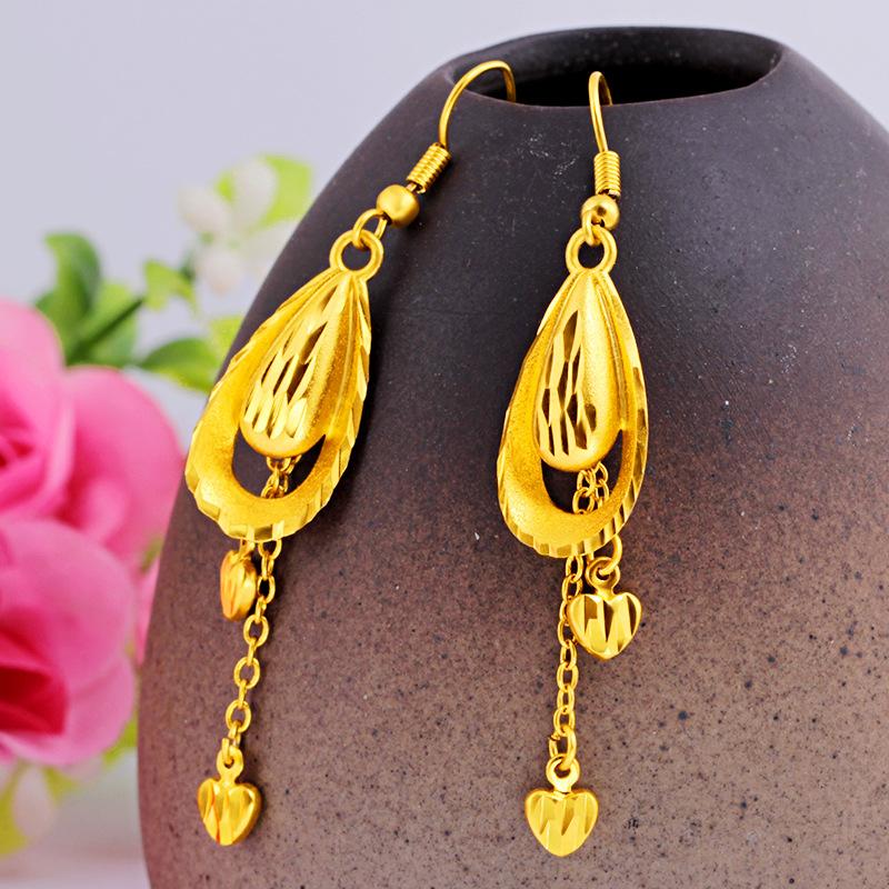 Dangle & Chandelier 18k Yellow Gold Retro Car Flower Heart Tassel Drop Earrings For Women Bride Sand Stud Earring Birthday Fine Jewelry Gift
Dangle & Chandelier 18k Yellow Gold Retro Car Flower Heart Tassel Drop Earrings For Women Bride Sand Stud Earring Birthday Fine Jewelry Gift
