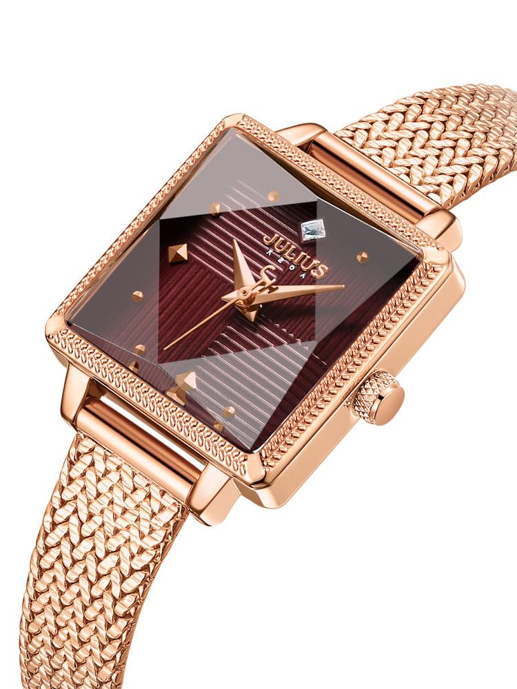 Wristwatches 4 Colors Small Square Julius Women's Watch Japan Mov't Hours Elegant Fashion Clock Metal Bracelet Girl's Gift Box, Silver
Wristwatches 4 Colors Small Square Julius Women's Watch Japan Mov't Hours Elegant Fashion Clock Metal Bracelet Girl's Gift Box, Silver