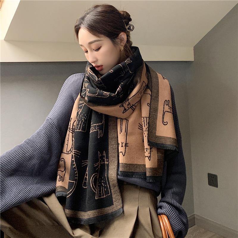 Hats, Scarves & Gloves Sets Cat Blanket Lady Printed Cashmere Winter Shawls And Wraps Women Evening Dresses Stoles Soft Gift Double
Hats, Scarves & Gloves Sets Cat Blanket Lady Printed Cashmere Winter Shawls And Wraps Women Evening Dresses Stoles Soft Gift Double