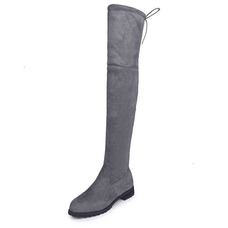 Sexy Over The Knee Boots Women Female Suede Long Women Fashion Thigh High Boots Winter Shoes Plus Size H1116
