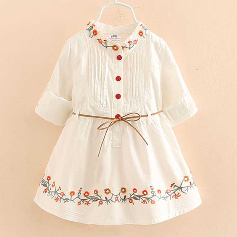Spring Autumn 3-12 Ages Kids Embroidery Floral Long And Short Sleeve Double Use White Elegant Dress Princess Girl With Belt 210701
Spring Autumn 3-12 Ages Kids Embroidery Floral Long And Short Sleeve Double Use White Elegant Dress Princess Girl With Belt 210701