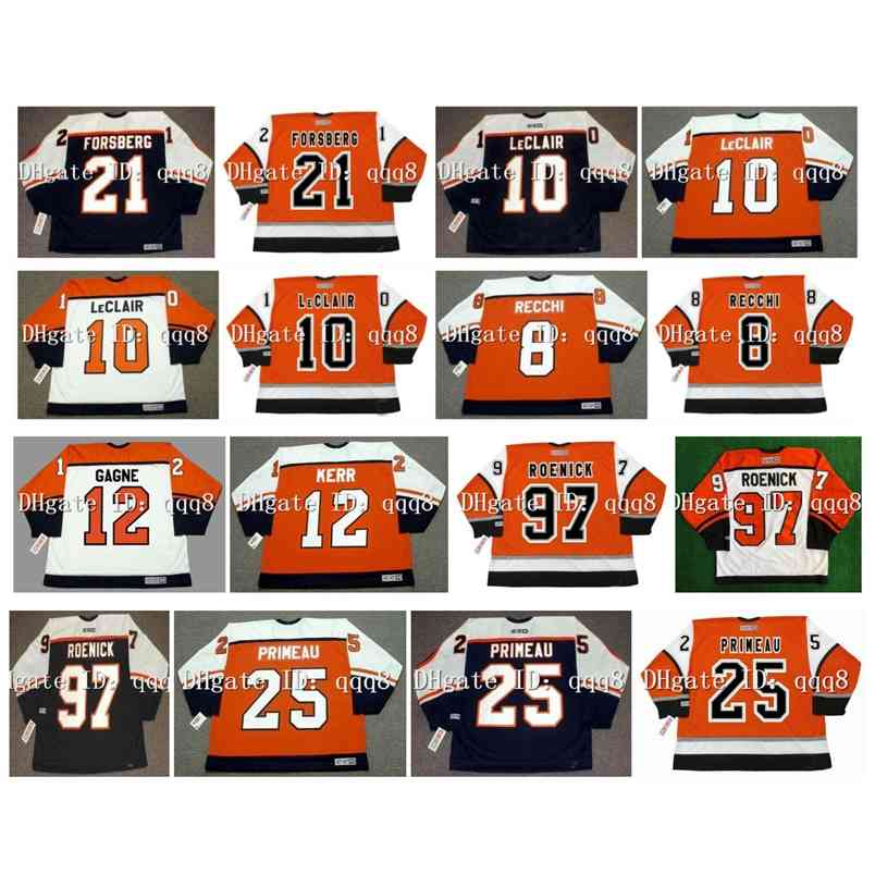 95 Vintage Philadelphia Flyers Jersey 21 Peter Forsberg 10 JOHN LeCLAIR 25 KEITH PRIMEAU 12 SIMON GAGNE 8 MARK RECCHI 97 JEREMY ROENICK Black
95 Vintage Philadelphia Flyers Jersey 21 Peter Forsberg 10 JOHN LeCLAIR 25 KEITH PRIMEAU 12 SIMON GAGNE 8 MARK RECCHI 97 JEREMY ROENICK Black
