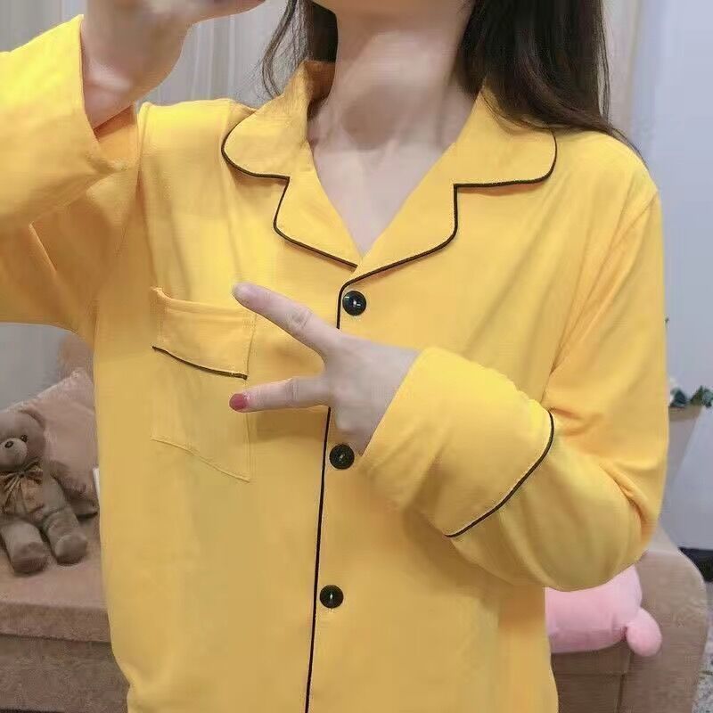 Wonder Pajamas Long Sleeve Sleep Tops Cotton Women Two Piece Set Pijamas Loungewear Spring Pyjama Femme Sets 210510