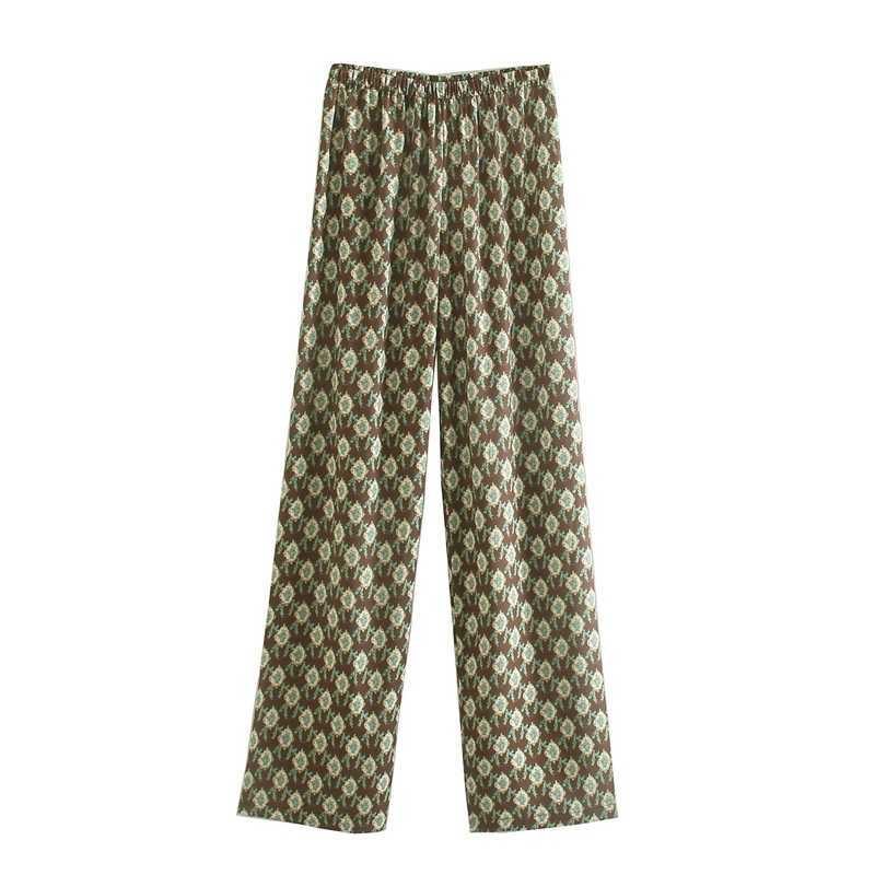 Women Summer High Waist Pants Floral Print Straight Trousers Female Casual Chic Street Style 210525, Green
Women Summer High Waist Pants Floral Print Straight Trousers Female Casual Chic Street Style 210525, Green