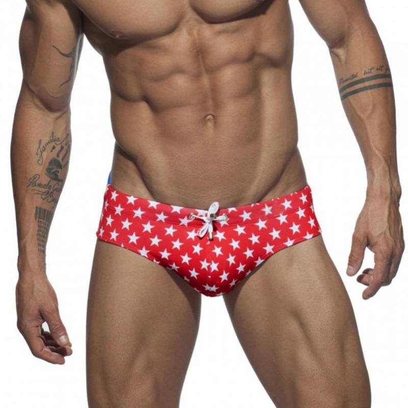 Underpants Men Summer Beach Drawstring Star Print Swimming Pants Swimwear Briefs Underwear, Red
Underpants Men Summer Beach Drawstring Star Print Swimming Pants Swimwear Briefs Underwear, Red