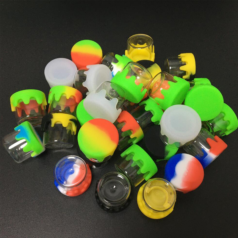 100 x Non-stick Glass Jars 6 Ml Wax Oil Dab Container With Airtight Multi Color Silicone Lid Storage Concentrate Containers Box
100 x Non-stick Glass Jars 6 Ml Wax Oil Dab Container With Airtight Multi Color Silicone Lid Storage Concentrate Containers Box