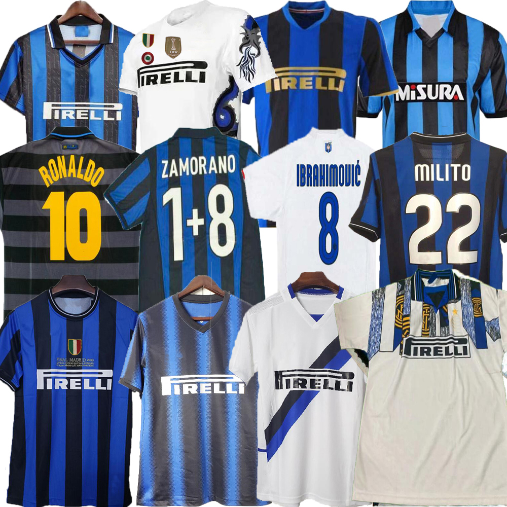 Finals 2009 10 MILITO SNEIJDER ZAnetTI Retro Soccer Jersey Eto'o Fútbol 95 96 97 98 99 02 03 Djorkaeff Baggio Ronaldo Adriano Milan 10 11 07 08 09 Inter Batistuta Zamorano, 97/98 away
Finals 2009 10 MILITO SNEIJDER ZAnetTI Retro Soccer Jersey Eto'o Fútbol 95 96 97 98 99 02 03 Djorkaeff Baggio Ronaldo Adriano Milan 10 11 07 08 09 Inter Batistuta Zamorano, 97/98 away