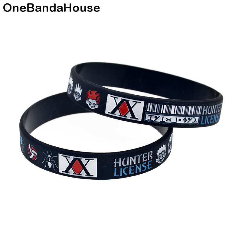 100PCS Hunter License Silicone Bracelet Debossed Cartoon Face Classic Decoration Logo Adult Size Black Promotion Gift
100PCS Hunter License Silicone Bracelet Debossed Cartoon Face Classic Decoration Logo Adult Size Black Promotion Gift