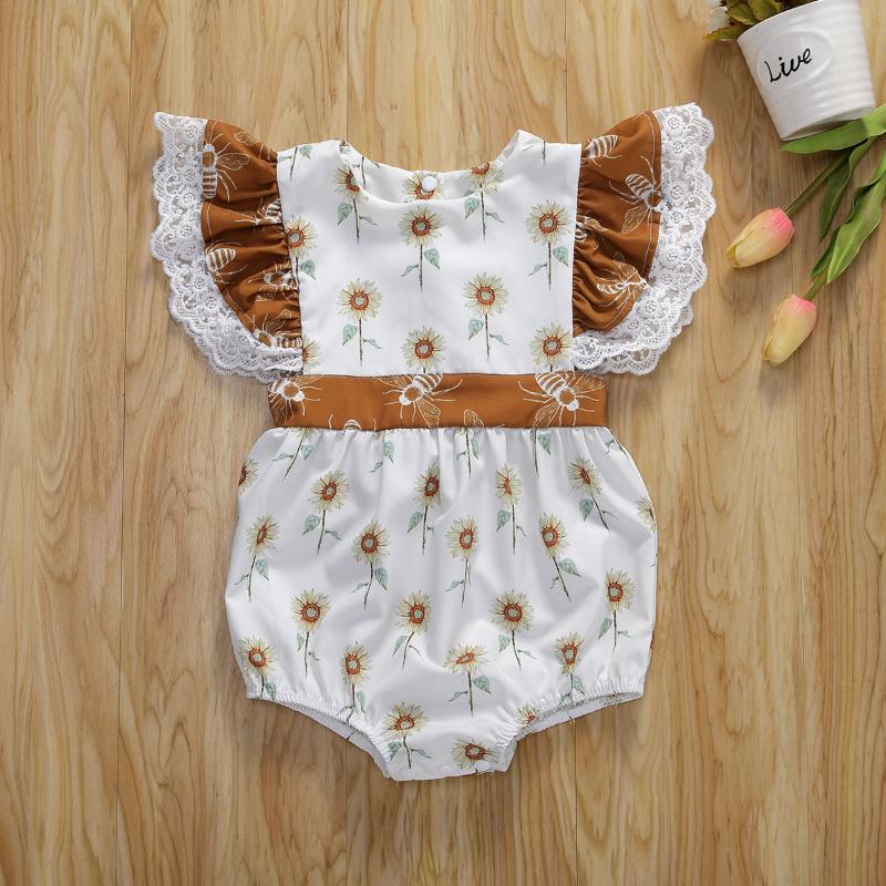 Jumpsuits Baby & Children's 0-24M Born Girls Rompers Sunflowers Print Ruffles Short Sleeve Clothing, As pic
Jumpsuits Baby & Children's 0-24M Born Girls Rompers Sunflowers Print Ruffles Short Sleeve Clothing, As pic