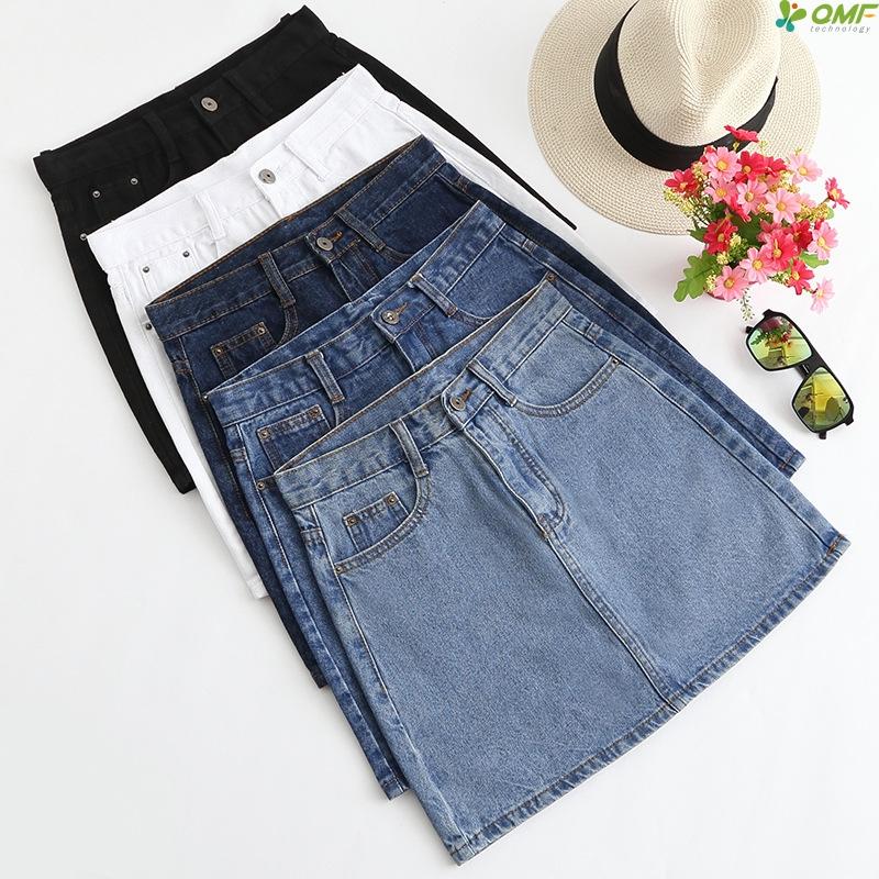 Skirts Solid Color Korean Denim Miniskirt Women Plus Size Casual Jeans Mini High Waist Summer Faldas Mujer Moda 2021 All-matched, Black
Skirts Solid Color Korean Denim Miniskirt Women Plus Size Casual Jeans Mini High Waist Summer Faldas Mujer Moda 2021 All-matched, Black