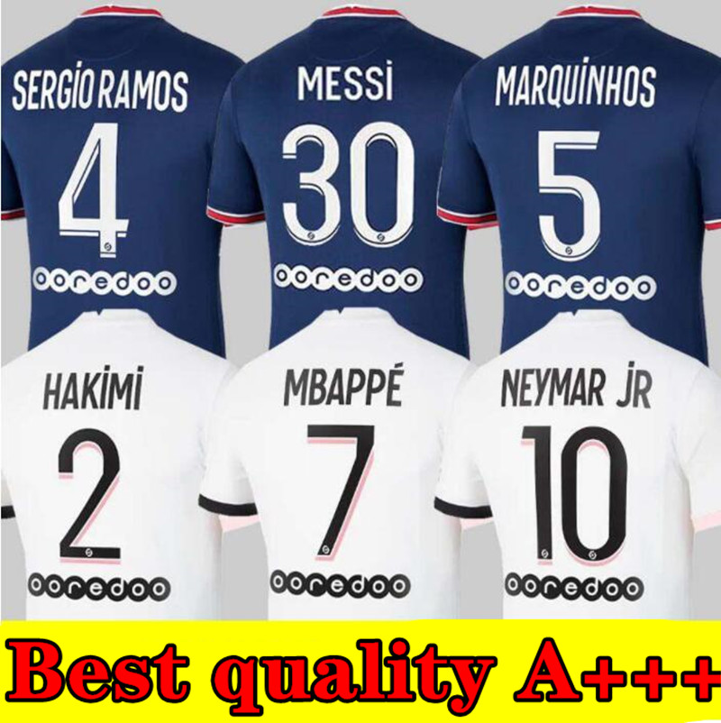 MESSI MBAPPE soccer jerseys HAKIMI SERGIO RAMOS 21 22 Maillots de football shirt 2021 2022 MARQUINHOS VERRATTI maillot foot uniforms, Away +patch
MESSI MBAPPE soccer jerseys HAKIMI SERGIO RAMOS 21 22 Maillots de football shirt 2021 2022 MARQUINHOS VERRATTI maillot foot uniforms, Away +patch