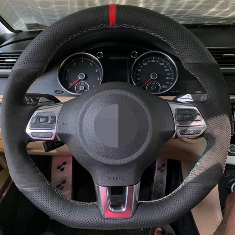 Black Genuine Leather Suede Car Steering Wheel Cover For Volkswagen Golf 6 GTI MK6 VW Polo GTI Scirocco R Passat CC R-Line 2010
Black Genuine Leather Suede Car Steering Wheel Cover For Volkswagen Golf 6 GTI MK6 VW Polo GTI Scirocco R Passat CC R-Line 2010