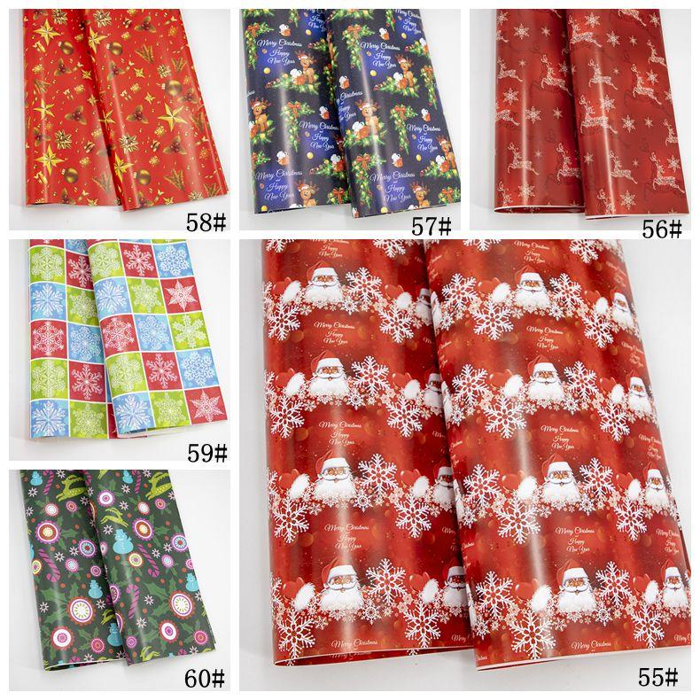 Christmas Wrapping Paper Christmas Decoration Gift Box DIY Package Paper Cartoon Santa Claus Snowman Deer Present Wrapping Paper