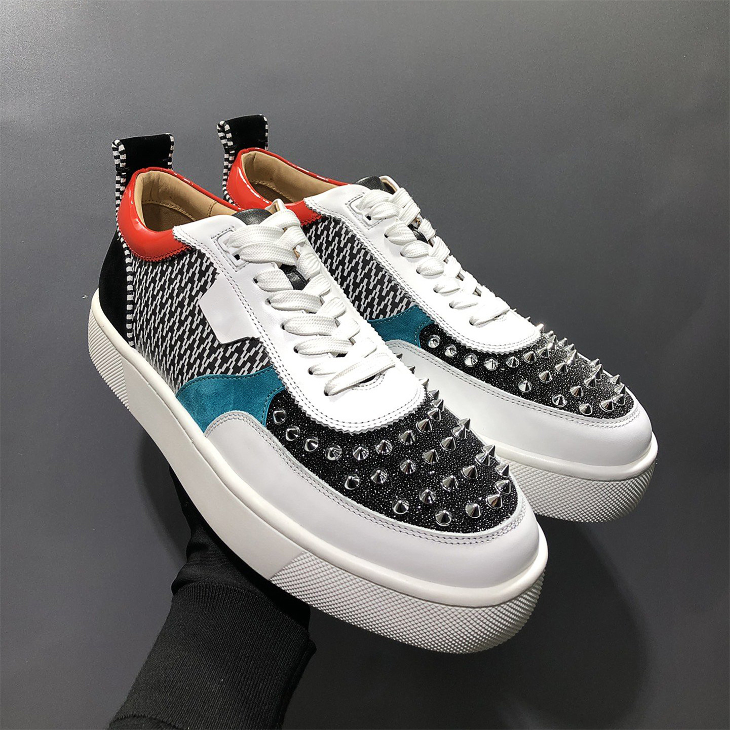 

2021ss high quality Casual Shoes luxury Designer Sneaker Genuine Leather Mesh pointed toe Race Runner Outdoors are US38-44 with box, As picture 1