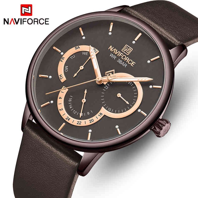 NAVIFORCE Watch Leather Quartz Men Watches Waterpoof Calendar Mens Wristwatch Top Luxury Brand Relogio Masculino Watch for Men 210517, Blue white
NAVIFORCE Watch Leather Quartz Men Watches Waterpoof Calendar Mens Wristwatch Top Luxury Brand Relogio Masculino Watch for Men 210517, Blue white