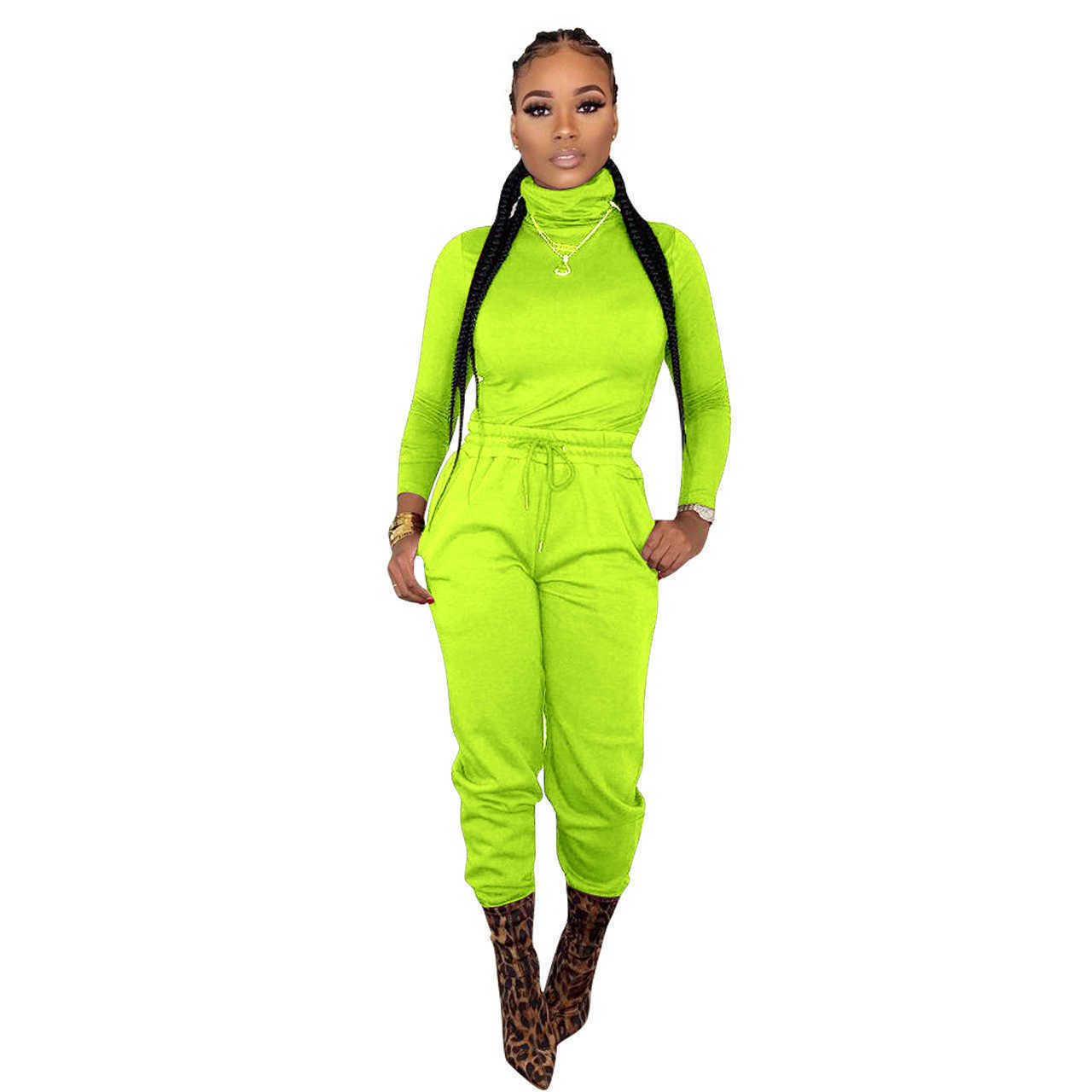 Womens solid 2 piece set tracksuit fall winter clothing plain sweatshirt pants sportswear hoodies leggings outfits outerwear bodysuits