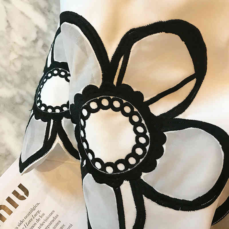 Casual Embroidery Floral Skirt For Women High Waist Vintage A Line Mini Skirts Female Summer Fashion Style 210521