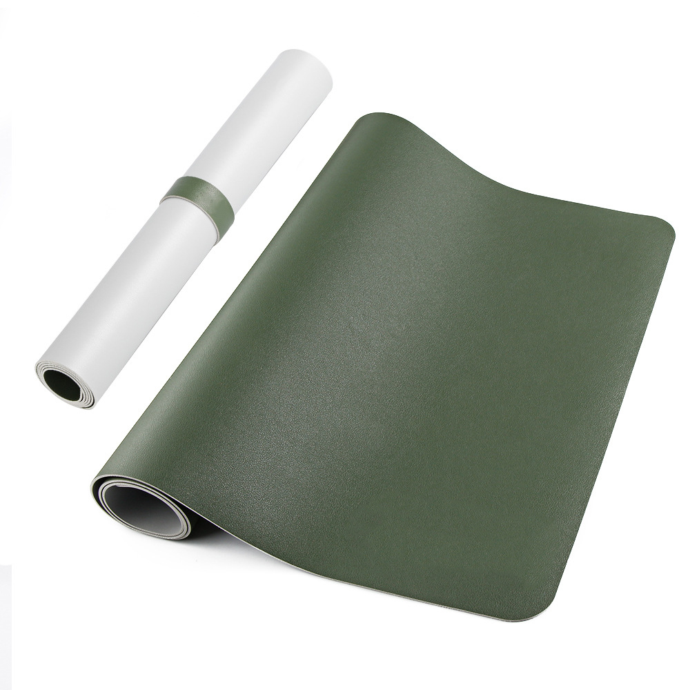 Double-side Portable Large Mouse Pad Protector Gaming Mouse Mat Non-Slip PU Leather Desk Mat Table Cover for Game Office Work