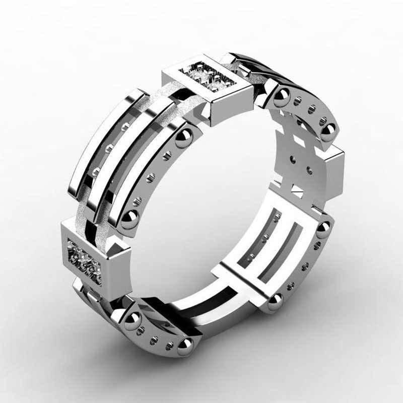 Wedding Rings Huitan Hiphop/Rock Men Ring Fashion Geometric Design Delicate Hollow Year's Gift For Boyfriend With Tiny Cubic Zircon
Wedding Rings Huitan Hiphop/Rock Men Ring Fashion Geometric Design Delicate Hollow Year's Gift For Boyfriend With Tiny Cubic Zircon