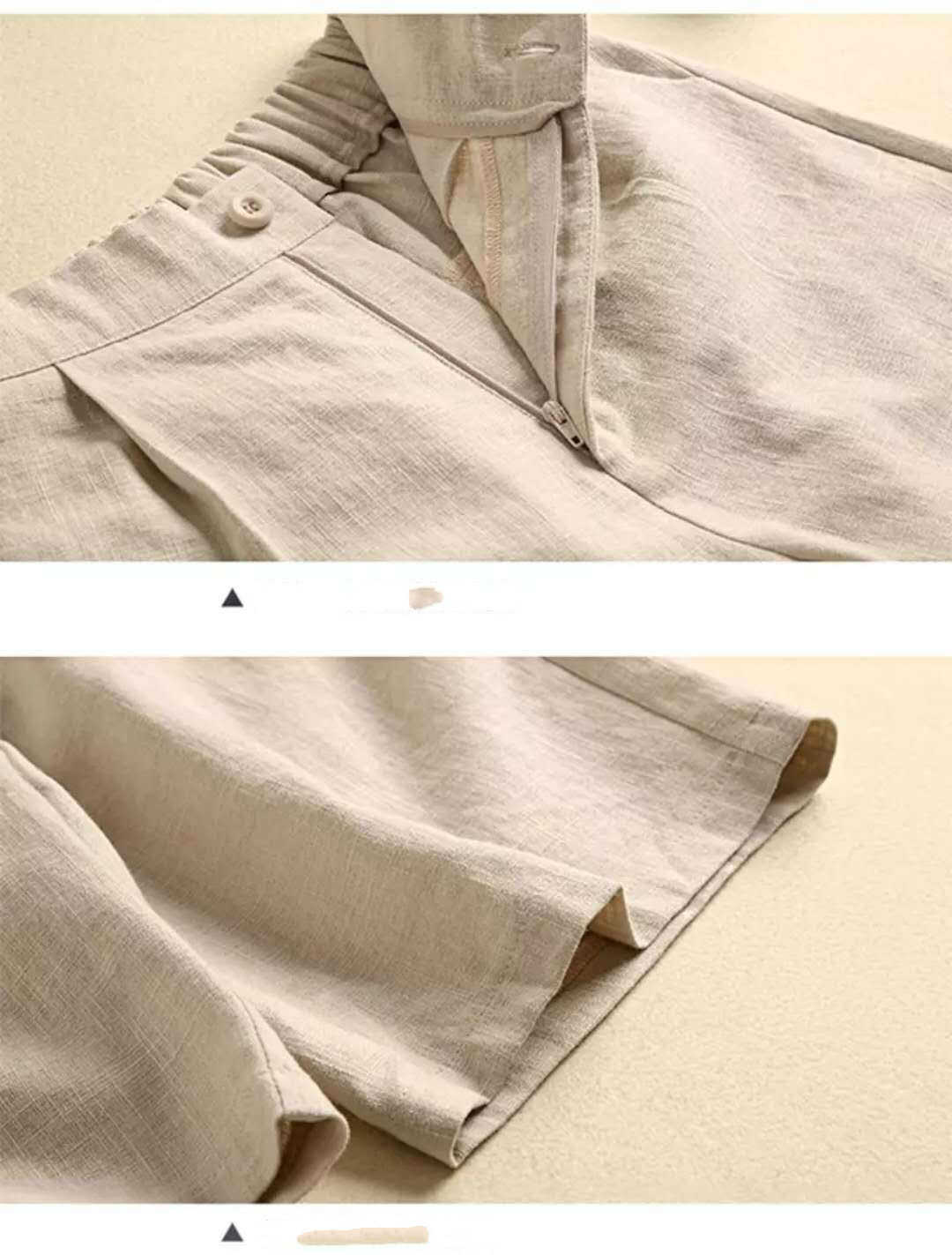 Plus Size Loose Women's Shorts Casual Cotton Linen Summer Solid Color High Waist Fashion Trousers 210714