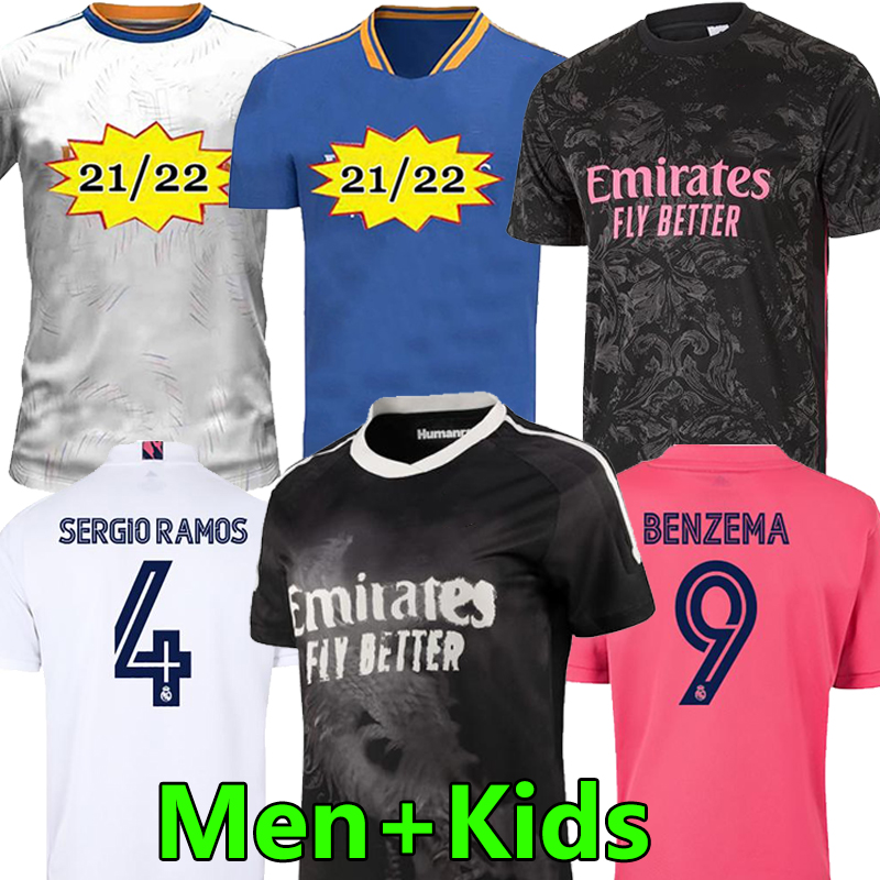21/22 REAL MADRID soccer jerseys fans player version football shirt HAZARD SERGIO RAMOS BENZEMA ASENSIO camiseta men + kids kit 2021 fourth 4th HUMANRACE, Away
21/22 REAL MADRID soccer jerseys fans player version football shirt HAZARD SERGIO RAMOS BENZEMA ASENSIO camiseta men + kids kit 2021 fourth 4th HUMANRACE, Away