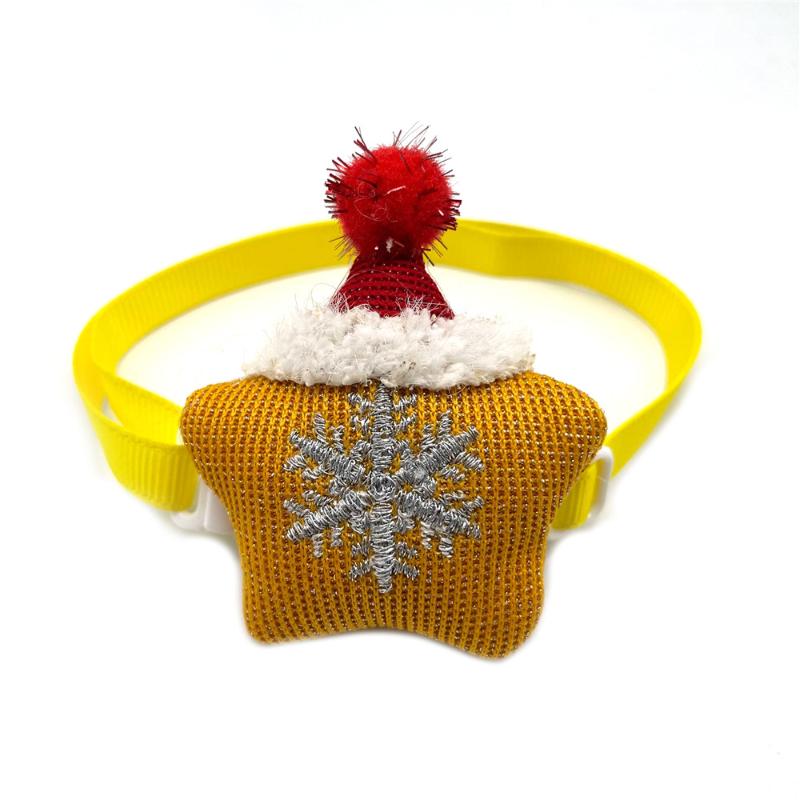 Dog Apparel 50/100pcs Christmas Pet Accessories Santa Claus Deer Collar For Dogs Adjustable Bowtie Necktie Xmas