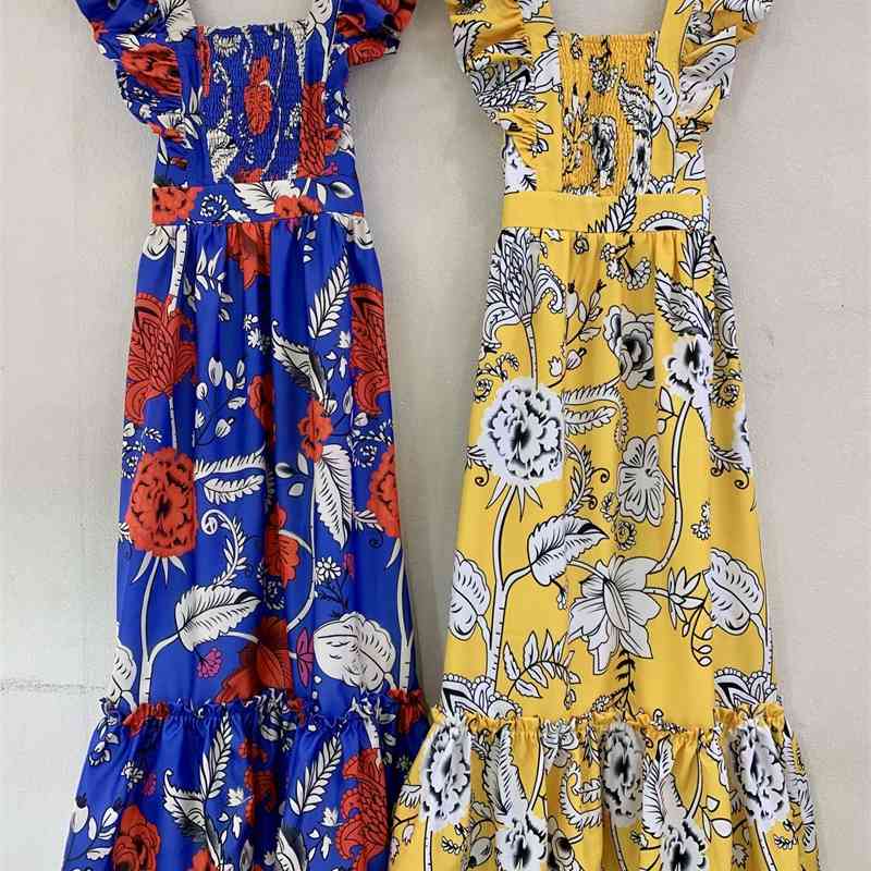 Truevoker European Designer Lady Sleeveless Multicolor Floral Print Mid Calf Length Backless Casual Holiday Vestidos 210602, Blue
Truevoker European Designer Lady Sleeveless Multicolor Floral Print Mid Calf Length Backless Casual Holiday Vestidos 210602, Blue