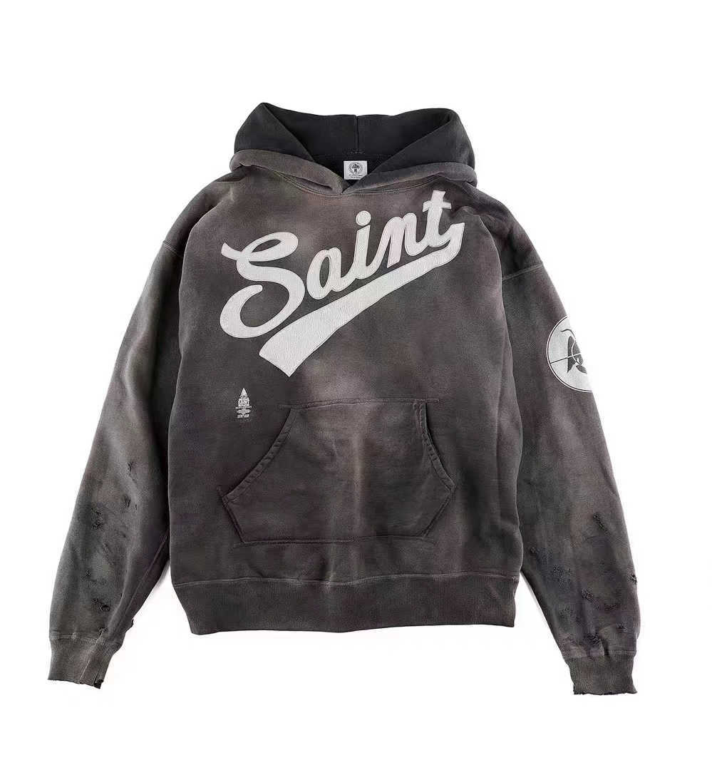 Saint Michael 21aw autumn and winter heavy washing damaged worn letter printed Hoodie, Dark gray
Saint Michael 21aw autumn and winter heavy washing damaged worn letter printed Hoodie, Dark gray