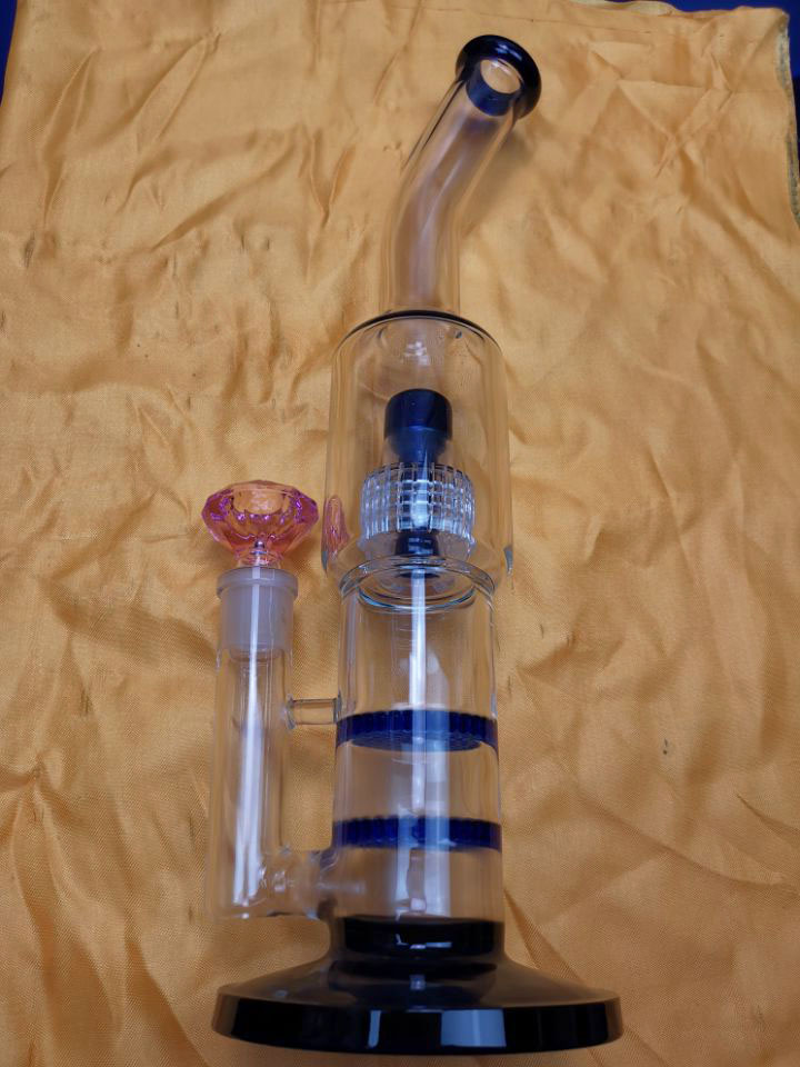 Blue percolator bongs oil rigs two honeycomb diffuser matrix pers glass water bong thick smoking water pipes hookahs Model018
Blue percolator bongs oil rigs two honeycomb diffuser matrix pers glass water bong thick smoking water pipes hookahs Model018