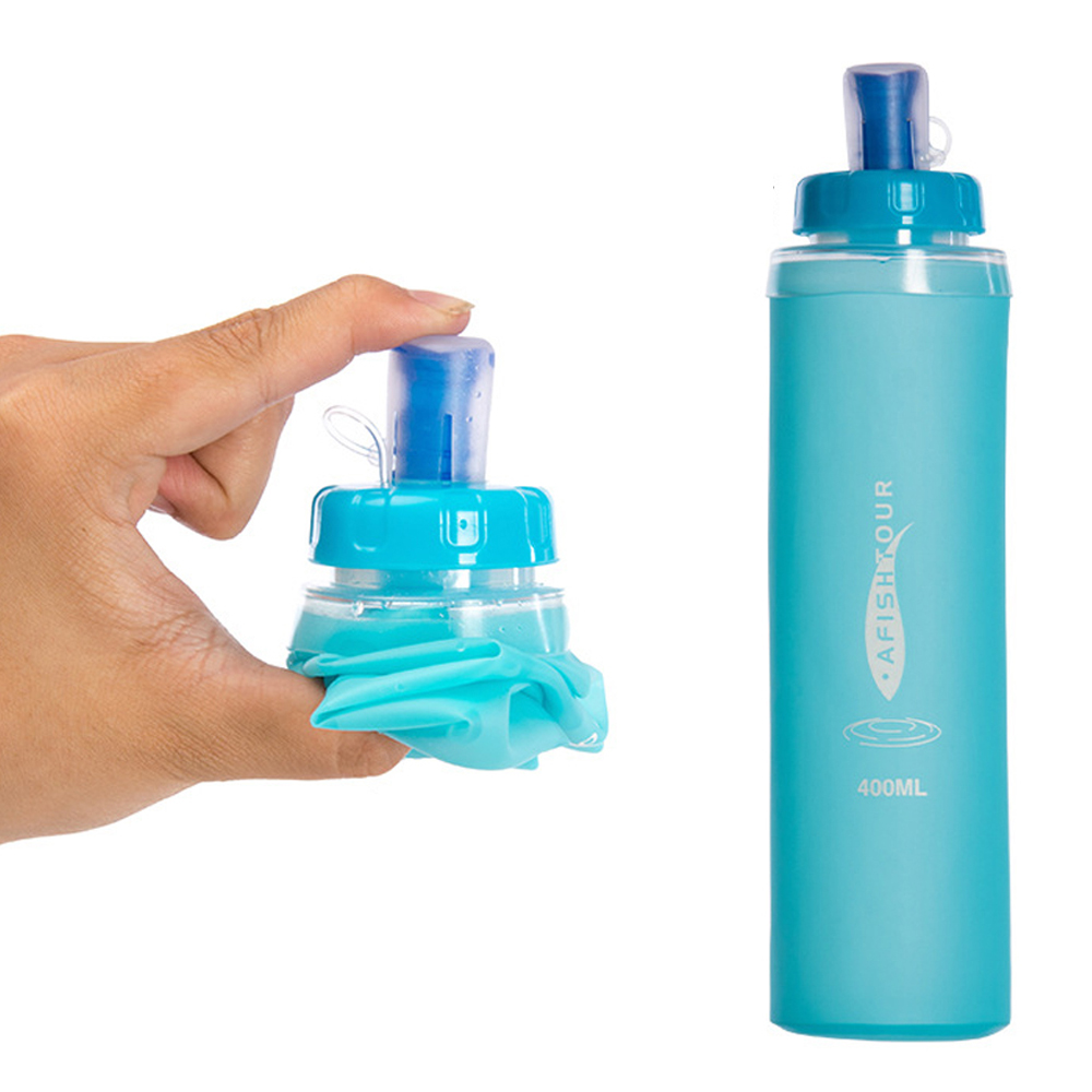 Water bag 300ml 400ml Water Bottle Running Hydration Sport Bicycle Soft Folding Collapsible TPU Soft Flask