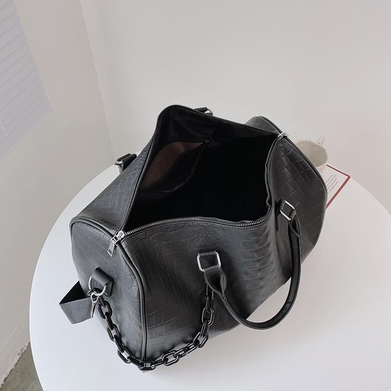 Duffel Bags Women Chain Travel Large Capacity Alligator PU Duffle Luxury Designer Fitness Waterproof Handbag Sports Shoulder Bag