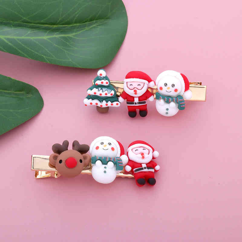 Hair Accessories Christmas Hairpin Back Brain Headdress Creative High-grade Korean Broken Female
