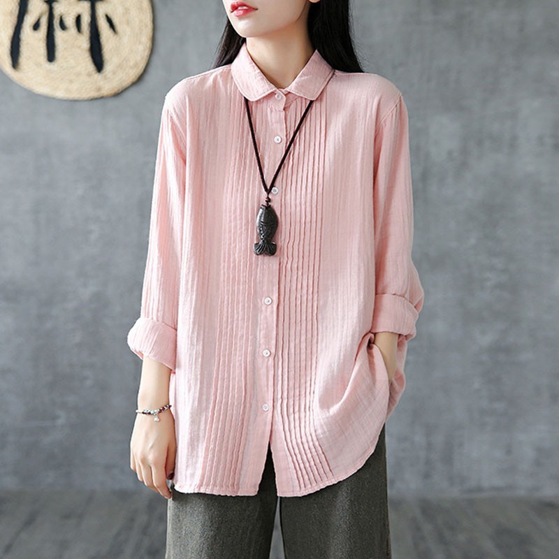 Johnature Autumn 4 Color Cotton Linen Turn-down Collar Long Sleeve Single Breasted Shirt Leisure All-match Women Tops 210521, Sky blue
Johnature Autumn 4 Color Cotton Linen Turn-down Collar Long Sleeve Single Breasted Shirt Leisure All-match Women Tops 210521, Sky blue