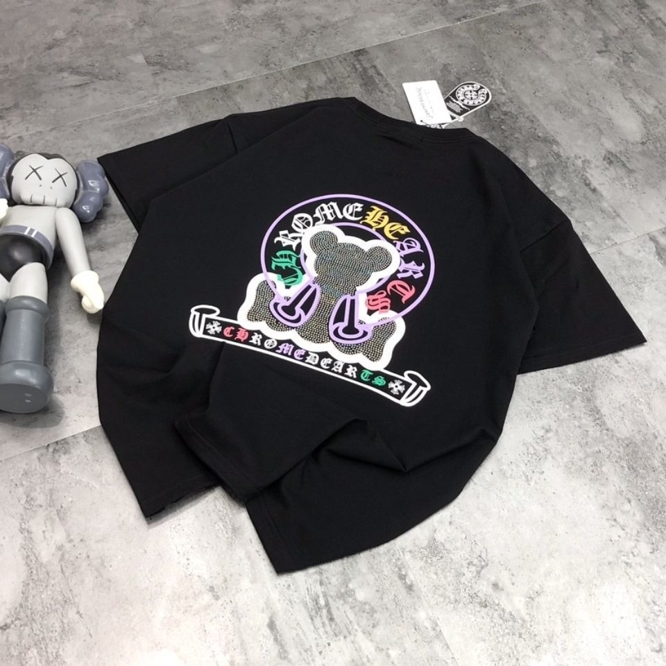 Sanskrit crosin heavy Summer New Ch industry hot diamond bear T-shirt color printing couple Casual Short Sleeve, White;black
Sanskrit crosin heavy Summer New Ch industry hot diamond bear T-shirt color printing couple Casual Short Sleeve, White;black