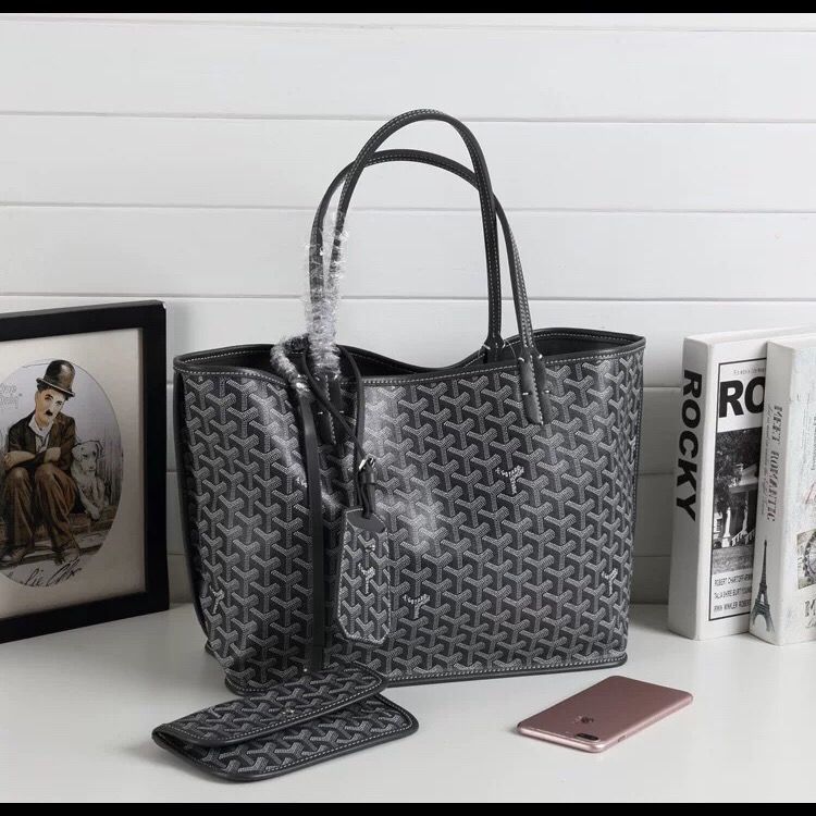 Hot Leather Goya Dog Tooth Shopping Bag, Large Capacity Star's Same Versatile Double-sided Bag 
Hot Leather Goya Dog Tooth Shopping Bag, Large Capacity Star's Same Versatile Double-sided Bag