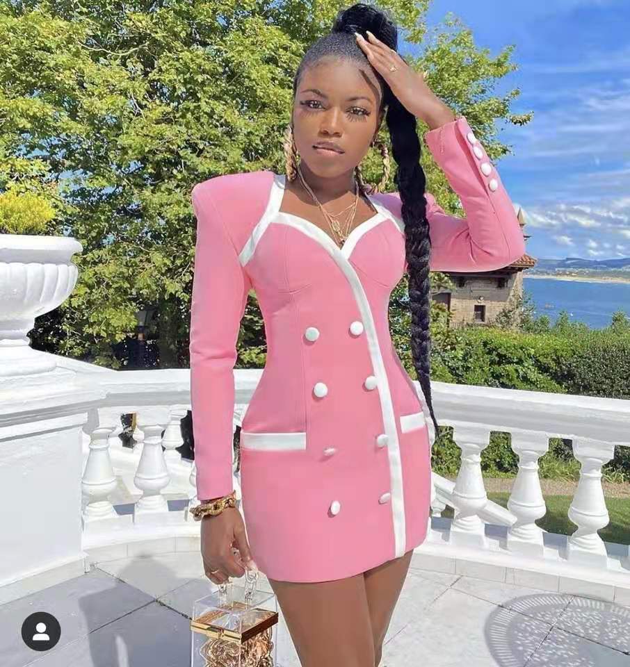 Casual Dresses High Quality Pink White Patchwork Women Blazer Elegant Long Sleeve Skinny Mini Christmas Office Ladies e 71AJ, Black
Casual Dresses High Quality Pink White Patchwork Women Blazer Elegant Long Sleeve Skinny Mini Christmas Office Ladies e 71AJ, Black