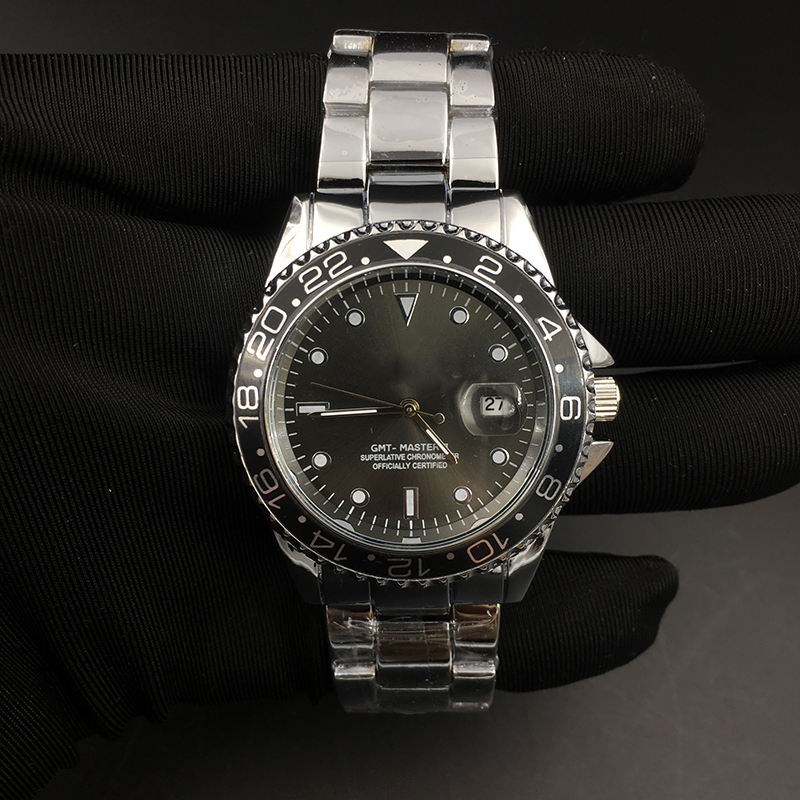 Luxe watch casual men's watches fashion dress datejust stainless steel strap quartz movement automatic calendar gradient surface