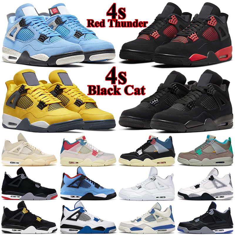 Jumpman 4s Basketball Shoes Black Cat 4 mens womens University Blue Sail White Oreo Red Thunder Wild Things Sail Tour Yellow men women outdoor sports trainer sneaker, 4s #39
Jumpman 4s Basketball Shoes Black Cat 4 mens womens University Blue Sail White Oreo Red Thunder Wild Things Sail Tour Yellow men women outdoor sports trainer sneaker, 4s #39