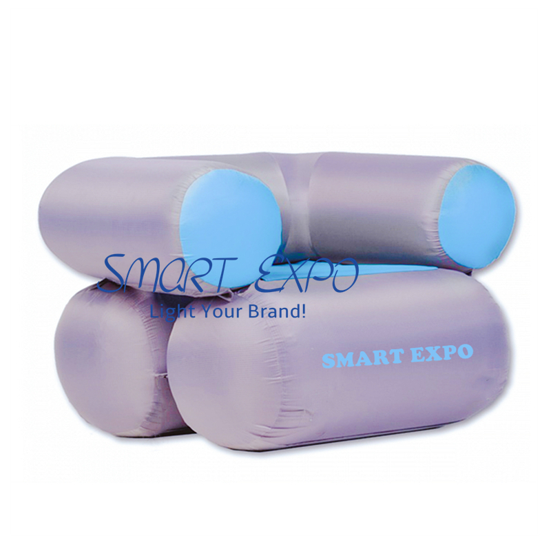 Inflatable Sofa Air Lounge Furniture with Custom Full Color Printing and Manual Pump