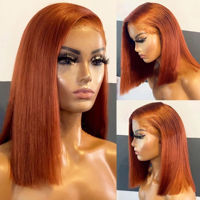 Burnt Orange 13x4Lace Front Wig Straight Short Bob 360Lace Frontal Human Hair Wigs For Women Brazilian 5x5 Lace Closure Wigss Bleached Knots hairline, As picture color
Burnt Orange 13x4Lace Front Wig Straight Short Bob 360Lace Frontal Human Hair Wigs For Women Brazilian 5x5 Lace Closure Wigss Bleached Knots hairline, As picture color